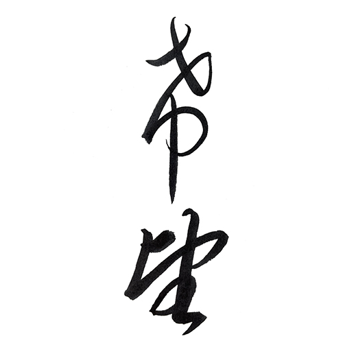 草書で書いた「希望」縦書き