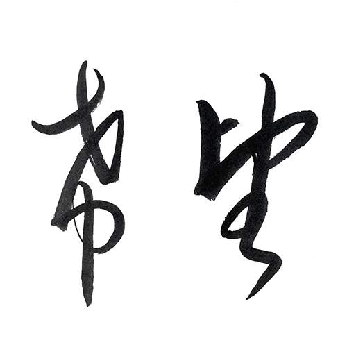 草書で書いた「希望」横書き